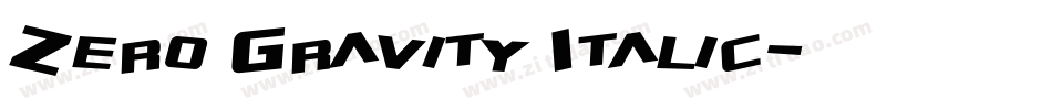 Zero Gravity Italic字体转换
